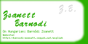 zsanett barnodi business card